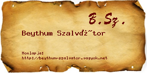Beythum Szalvátor névjegykártya